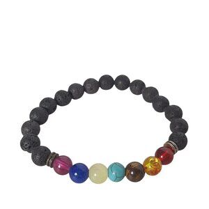 Lava Yoga Reiki 7 Chakra Gemstone Beaded Bracelet
